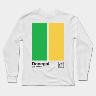 County Donegal / Original Retro Style Minimalist Poster Design Long Sleeve T-Shirt